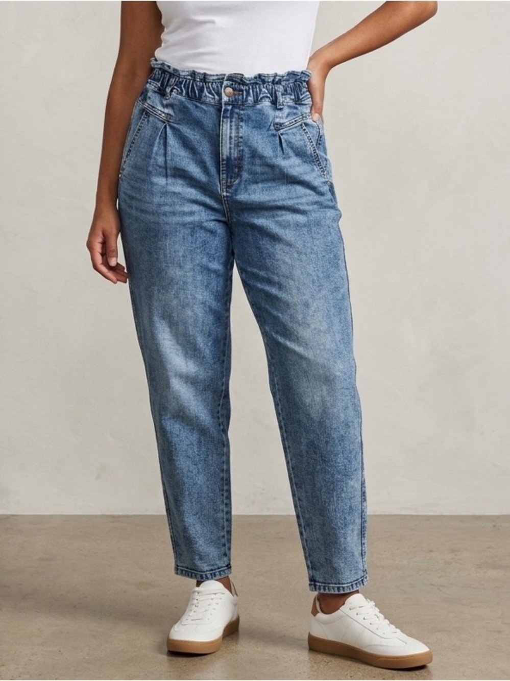 Vintage America Blues Paperbag Ruffle Waist Jeans 14R